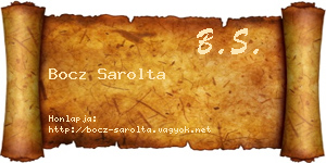 Bocz Sarolta névjegykártya