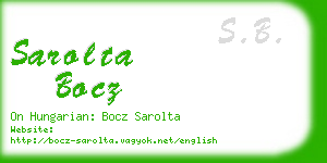 sarolta bocz business card